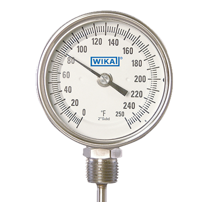 industrial bimetal hot water heater thermometer