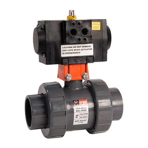 Hayward PMSTB Series Actuated Ball Valve, 11/2" PVC TB Series True