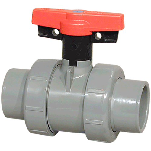 Spears 3/4" CPVC True Union 2000 Ball Valve, Electric Actuated with EPDM Seals E1459007C